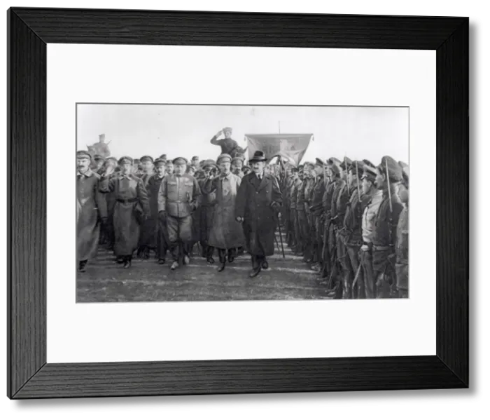 Framed Print : Trotsky with his Troops Framed Print : Trotsky with his Troops