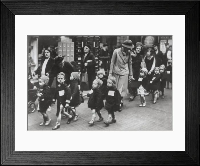 Framed Print : Children being Evacuated Framed Print : Children being Evacuated