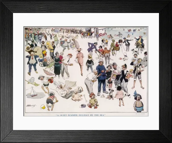 Framed Print : A Quiet Summer Holiday by the Sea Framed Print : A Quiet Summer Holiday by the Sea