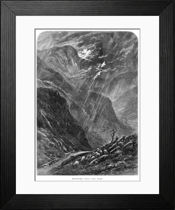 Framed Print : Honister Crag and Pass, Lake District Framed Print : Honister Crag and Pass, Lake District
