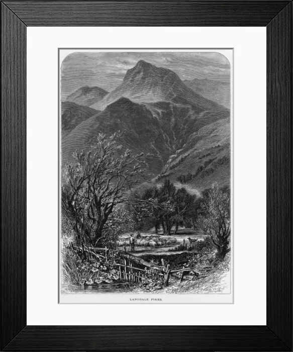 Framed Print : Langdale Pikes, Lake District Framed Print : Langdale Pikes, Lake District