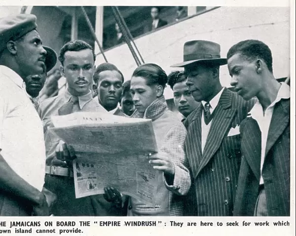 Jamaicans on board the Empire Windrush