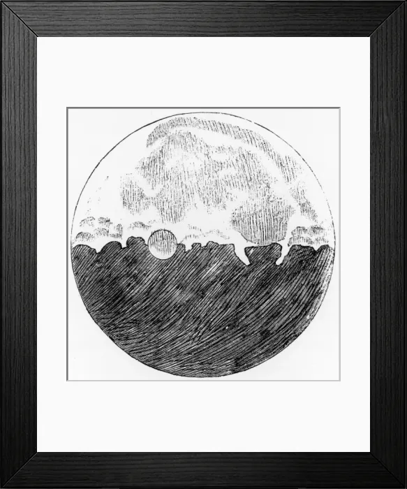 Framed Print : Lunar surface sketched by Galileo Framed Print : Lunar surface sketched by Galileo
