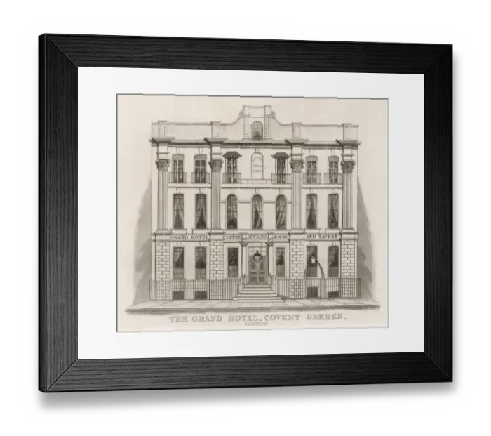 Framed Print : London Evans Grand Hotel Coffee House Framed Print : London Evans Grand Hotel Coffee House