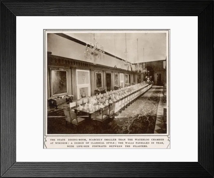 Framed Print : Viceroys House, New Delhi: the State Dining Room Framed Print : Viceroys House, New Delhi: the State Dining Room