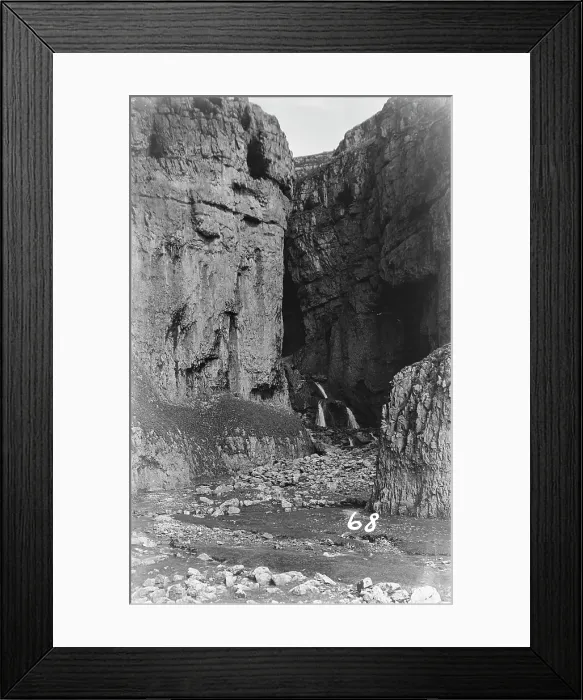 Framed Print : Rocky Canyon with Waterfall Framed Print : Rocky Canyon with Waterfall