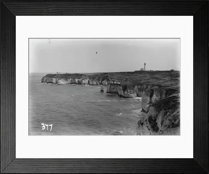Framed Print : Coastal Cliffs with Lighthouse Framed Print : Coastal Cliffs with Lighthouse