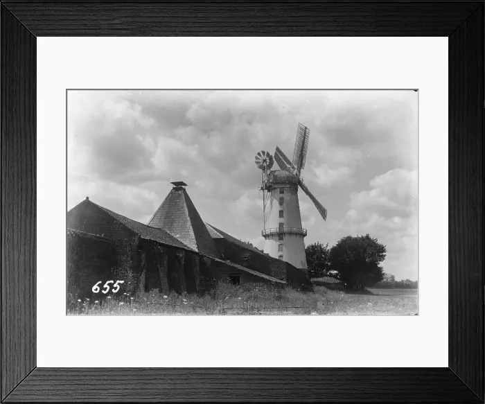 Framed Print : Historic Windmill and Barns Framed Print : Historic Windmill and Barns