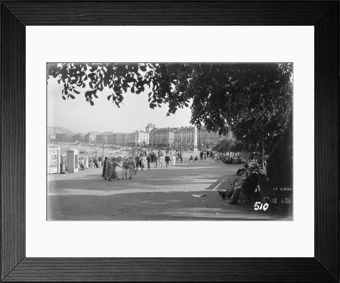 Framed Print : Seaside Promenade in the Past Framed Print : Seaside Promenade in the Past