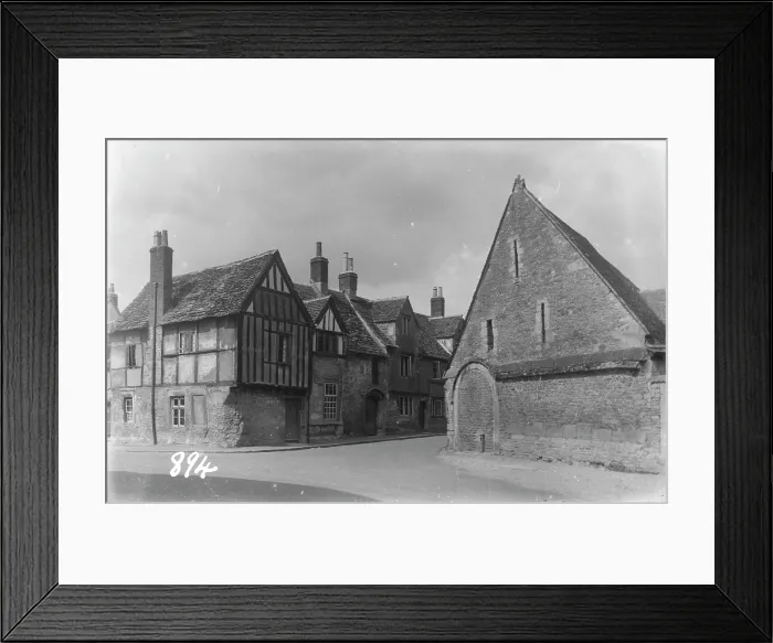 Framed Print : Historic Buildings in a Quaint Village Framed Print : Historic Buildings in a Quaint Village