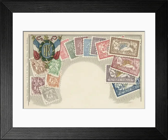 Framed Print : Selection of French Stamps Framed Print : Selection of French Stamps