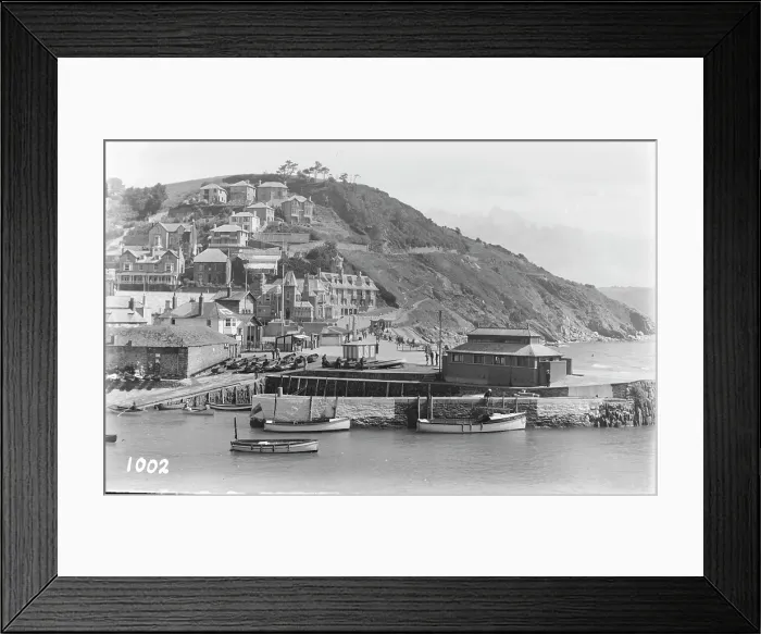Framed Print : Coastal Harbor in Black and White Framed Print : Coastal Harbor in Black and White