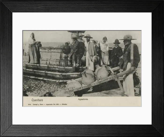 Framed Print : Mexico - Water Carriers at Queretaro Framed Print : Mexico - Water Carriers at Queretaro