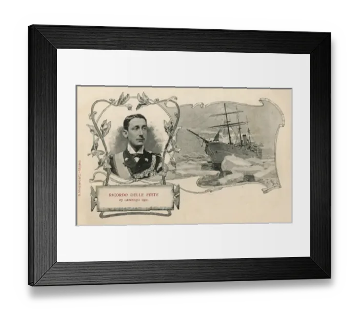 Framed Print : Duke of Abruzzi and Ship Stella Polari Framed Print : Duke of Abruzzi and Ship Stella Polari