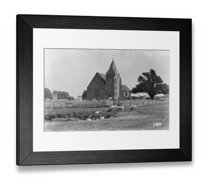 Framed Print : Tranquil Churchyard Scene Framed Print : Tranquil Churchyard Scene