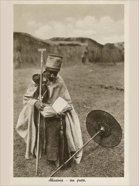 Othodox Christian Priest in Ethiopia, possibly in Axum