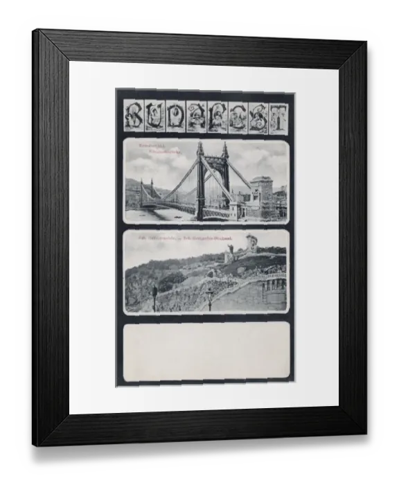 Framed Print : Budapest - Elisabeth Bridge & Gellert Hill