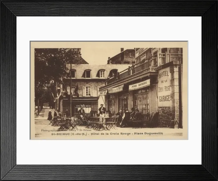 Framed Print : St Brieuc - Red Cross Hotel on Place Dugueselin Framed Print : St Brieuc - Red Cross Hotel on Place Dugueselin
