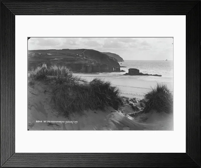 Framed Print : Scenic View of Perranporth Beach