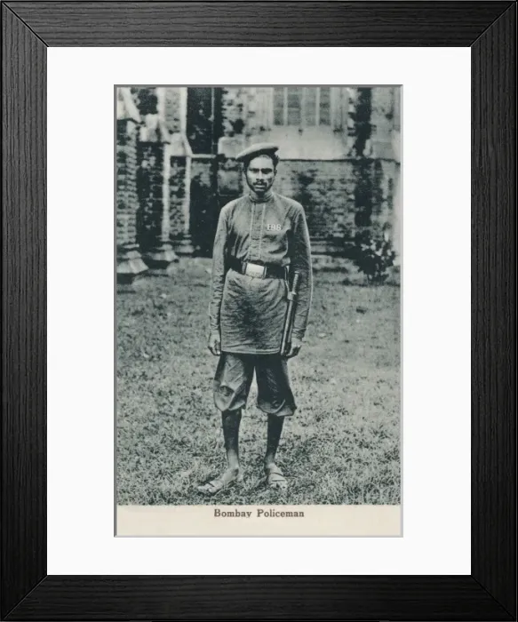 Framed Print : Bombay (Mumbai) Policeman