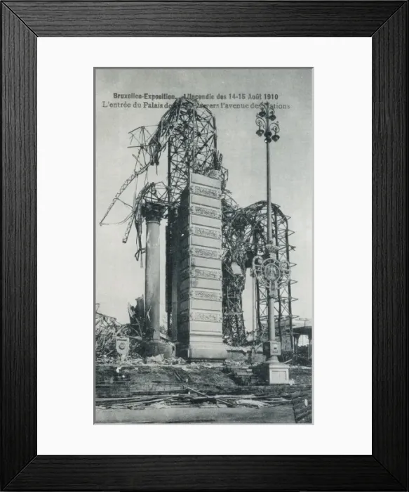 Framed Print : Results of Fire at Brussels Exhibition Framed Print : Results of Fire at Brussels Exhibition