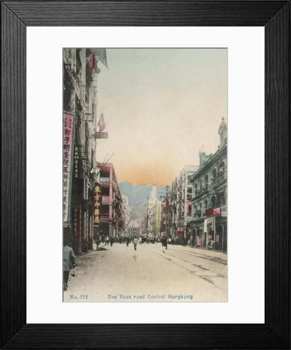 Framed Print : Hong Kong - Des Voeux Road Framed Print : Hong Kong - Des Voeux Road