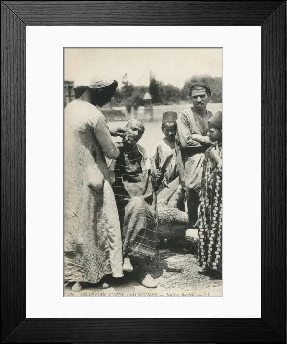 Framed Print : Egyptian Barber Framed Print : Egyptian Barber