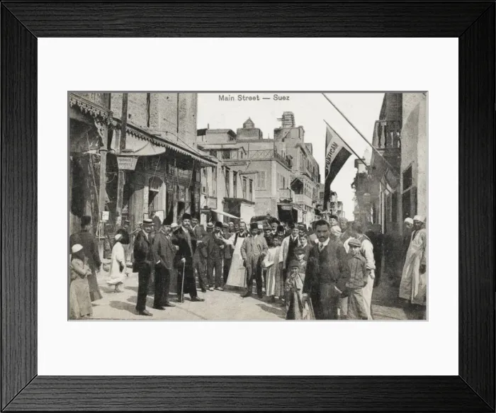 Framed Print : Egypt - Main Street, Suez Framed Print : Egypt - Main Street, Suez