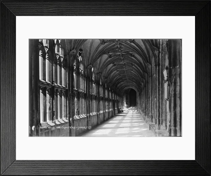 Framed Print : The Cloisters of Wells Cathedral Framed Print : The Cloisters of Wells Cathedral
