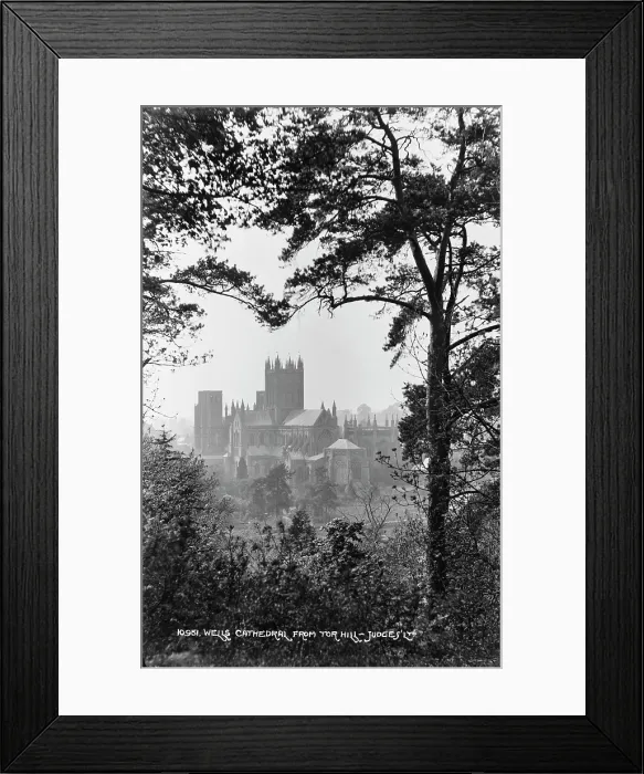 Framed Print : Wells Cathedral from Tor Hill Framed Print : Wells Cathedral from Tor Hill