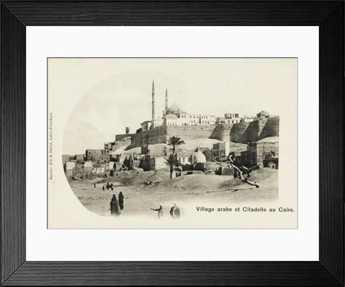 Framed Print : Egypt - Cairo - The Citadel and village Framed Print : Egypt - Cairo - The Citadel and village
