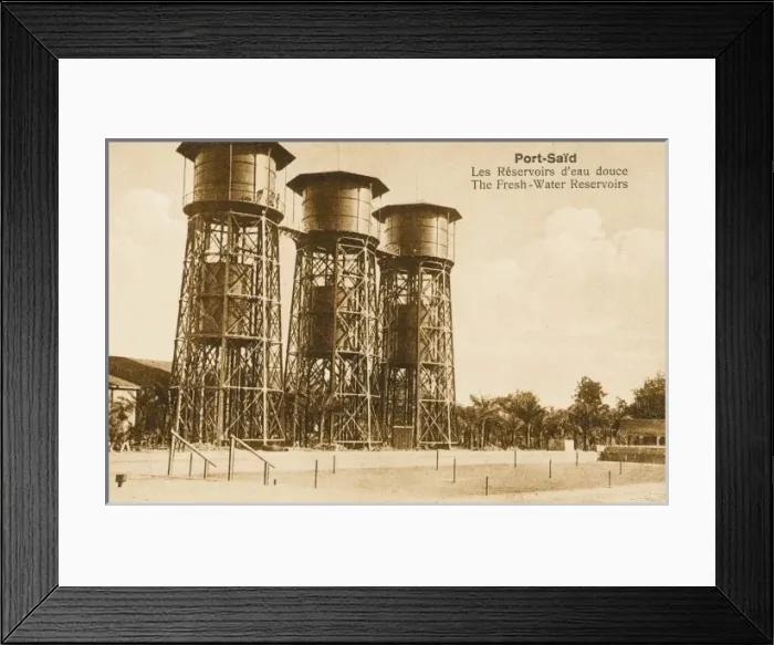 Framed Print : Egypt - Fresh Water Reservoirs - Port Said Framed Print : Egypt - Fresh Water Reservoirs - Port Said