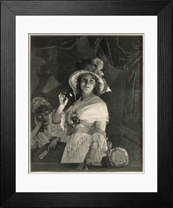 Framed Print : A lady at the opera Framed Print : A lady at the opera