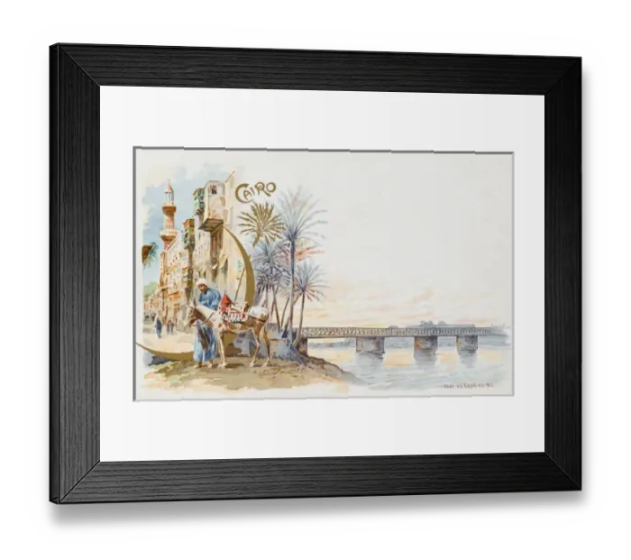 Framed Print : Egypt - Cairo - Kasr-el-Nil Bridge Framed Print : Egypt - Cairo - Kasr-el-Nil Bridge