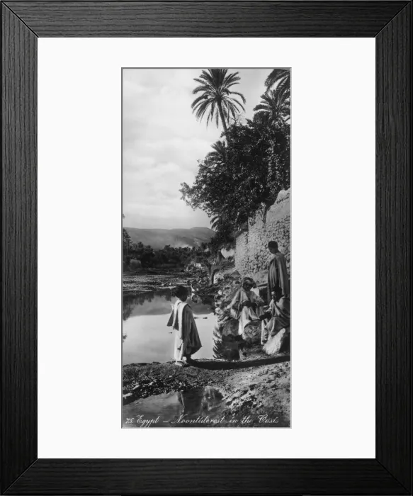 Framed Print : Egypt - Noontide rest in the Oasis Framed Print : Egypt - Noontide rest in the Oasis