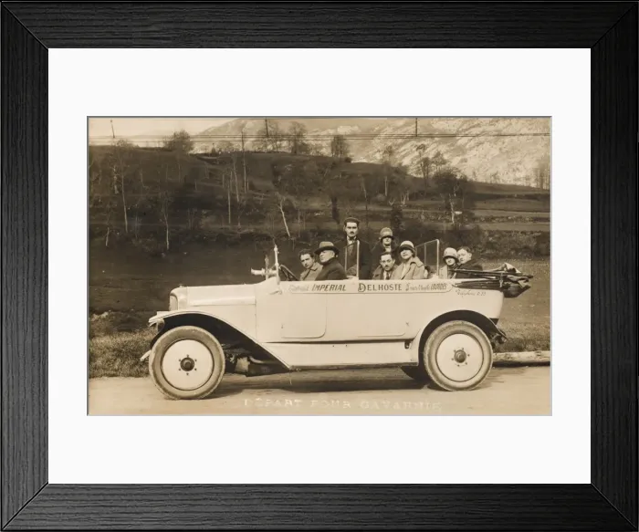 Framed Print : Car taking believers to Lourdes Framed Print : Car taking believers to Lourdes