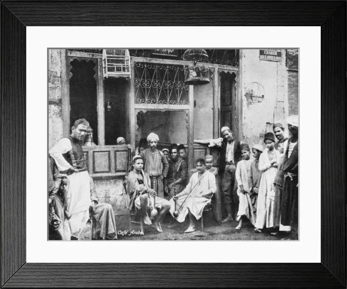Framed Print : Port Said, Egypt - Arabian Cafe Framed Print : Port Said, Egypt - Arabian Cafe