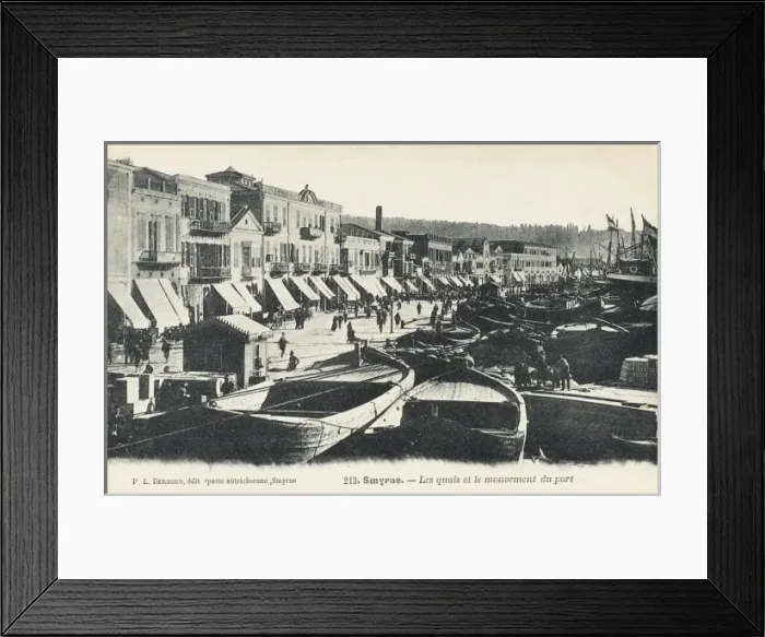 Framed Print : Izmir, Turkey - Orange Boats moored at Quay Framed Print : Izmir, Turkey - Orange Boats moored at Quay