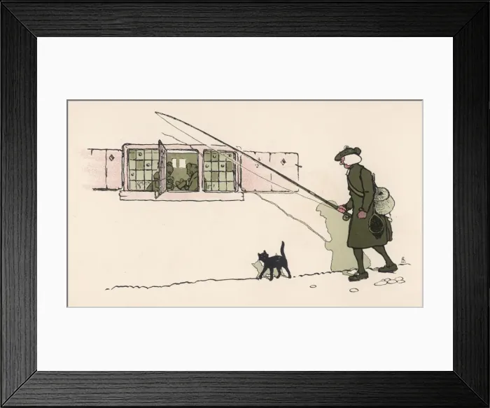 Framed Print : Clergyman with Fish Rod Framed Print : Clergyman with Fish Rod
