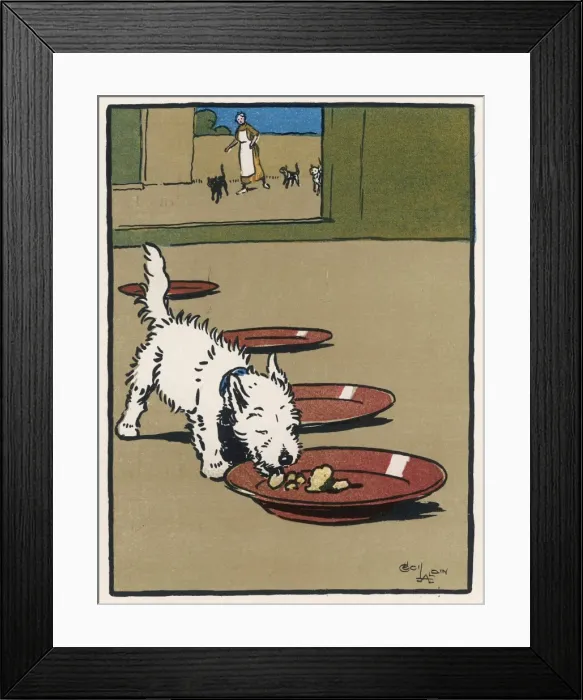 Framed Print : Dog Eats Others Food Framed Print : Dog Eats Others Food