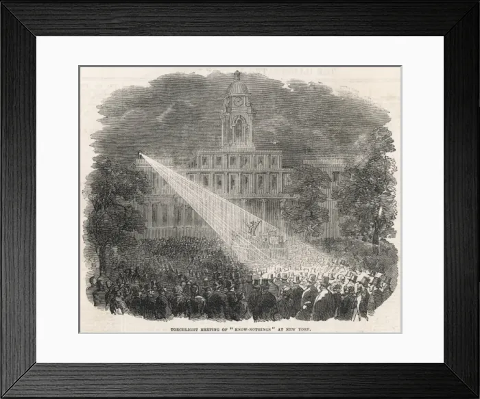 Framed Print : Know-Nothing Demo
