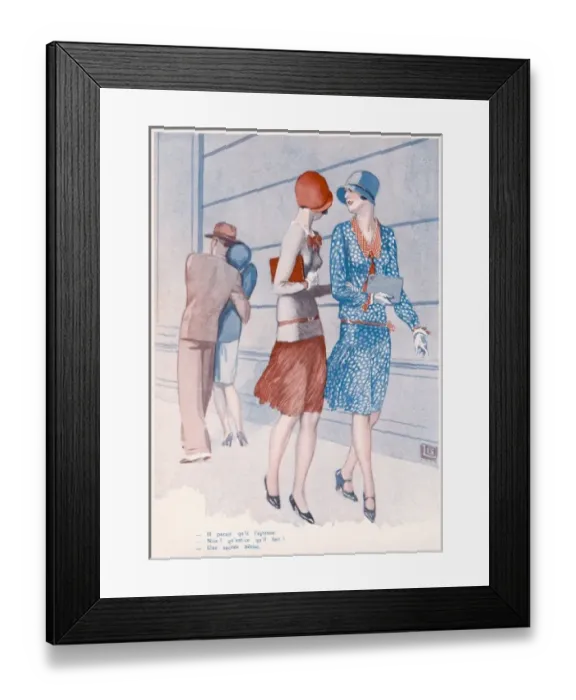 Framed Print : Street Gossip 1926 Framed Print : Street Gossip 1926