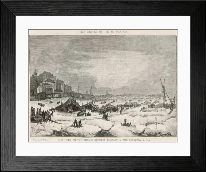 Framed Print : Frost Fair Thames 1814 Framed Print : Frost Fair Thames 1814