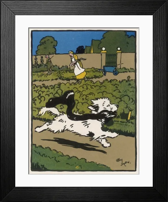 Framed Print : Dog Steals Scarf Aldin Framed Print : Dog Steals Scarf Aldin