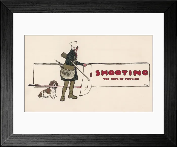 Framed Print : Fowling Title Page Aldin Framed Print : Fowling Title Page Aldin