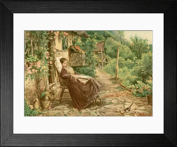 Framed Print : Convalescing Woman 19C Framed Print : Convalescing Woman 19C