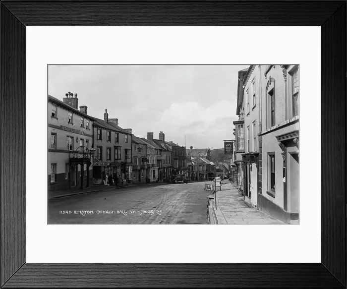 Framed Print : Coinage Hall Street in Helston Framed Print : Coinage Hall Street in Helston
