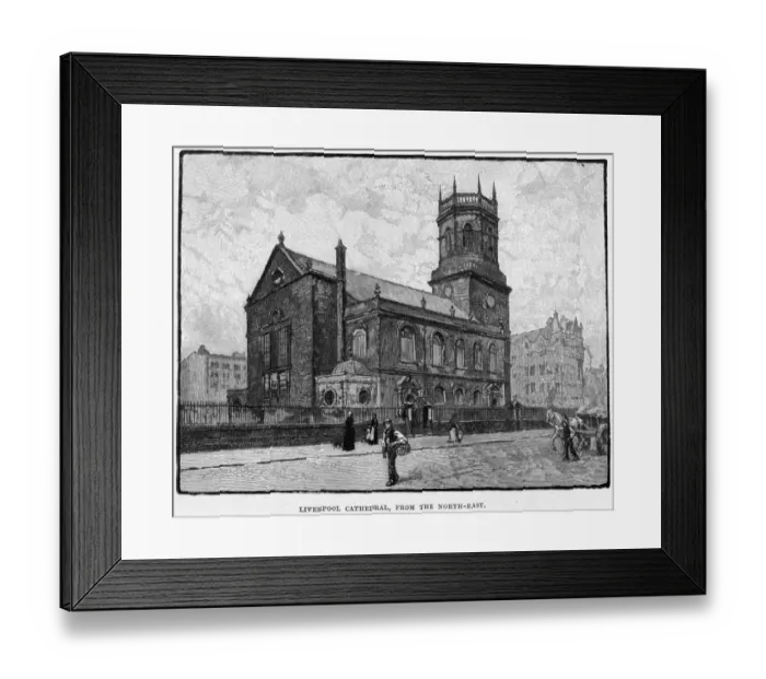 Framed Print : LIVERPOOL. The old cathedral, Liverpool, Merseyside, no bigger than a parish church Framed Print : LIVERPOOL. The old cathedral, Liverpool, Merseyside, no bigger than a parish church