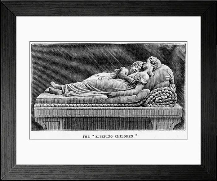 Framed Print : Lichfield. Effigy known as The Sleeping Children in the cathedral of Lichfield Framed Print : Lichfield. Effigy known as The Sleeping Children in the cathedral of Lichfield