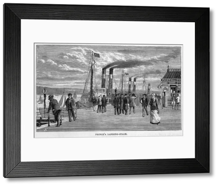 Framed Print : LIVERPOOL. Princes landing-stage, Liverpool, Merseyside Framed Print : LIVERPOOL. Princes landing-stage, Liverpool, Merseyside